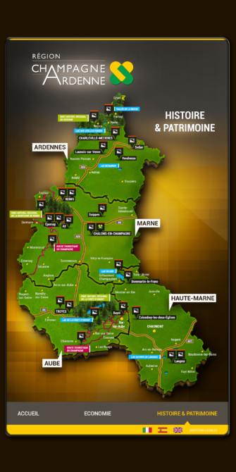 Réalisation d'un application tactile pour l'Office du Tourisme de la Région Champagne-Ardenne