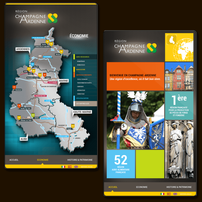 Réalisation d'un application tactile pour l'Office du Tourisme de la Région Champagne-Ardenne
