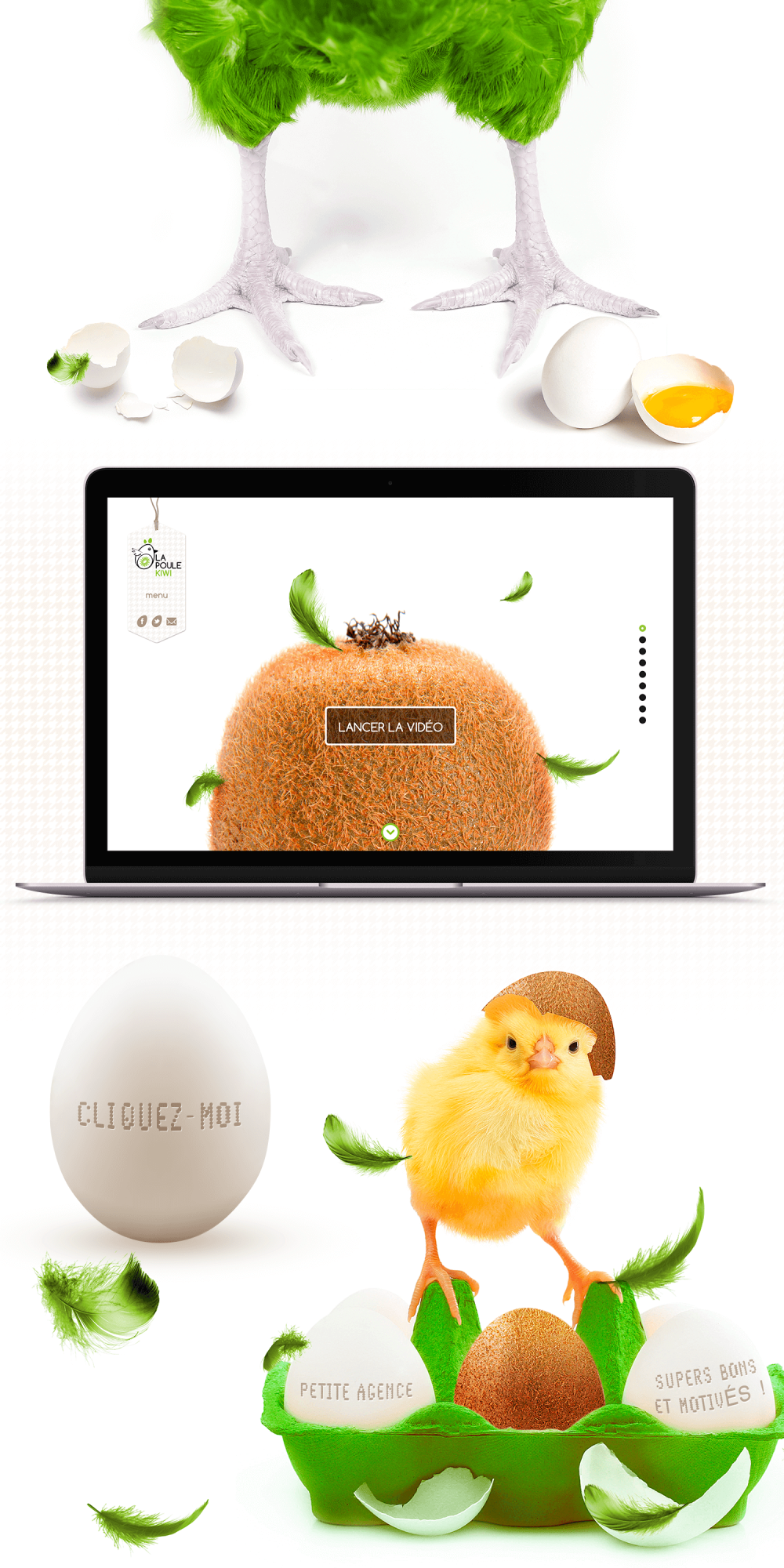 La poule kiwi - Réalisation du site internet et de l