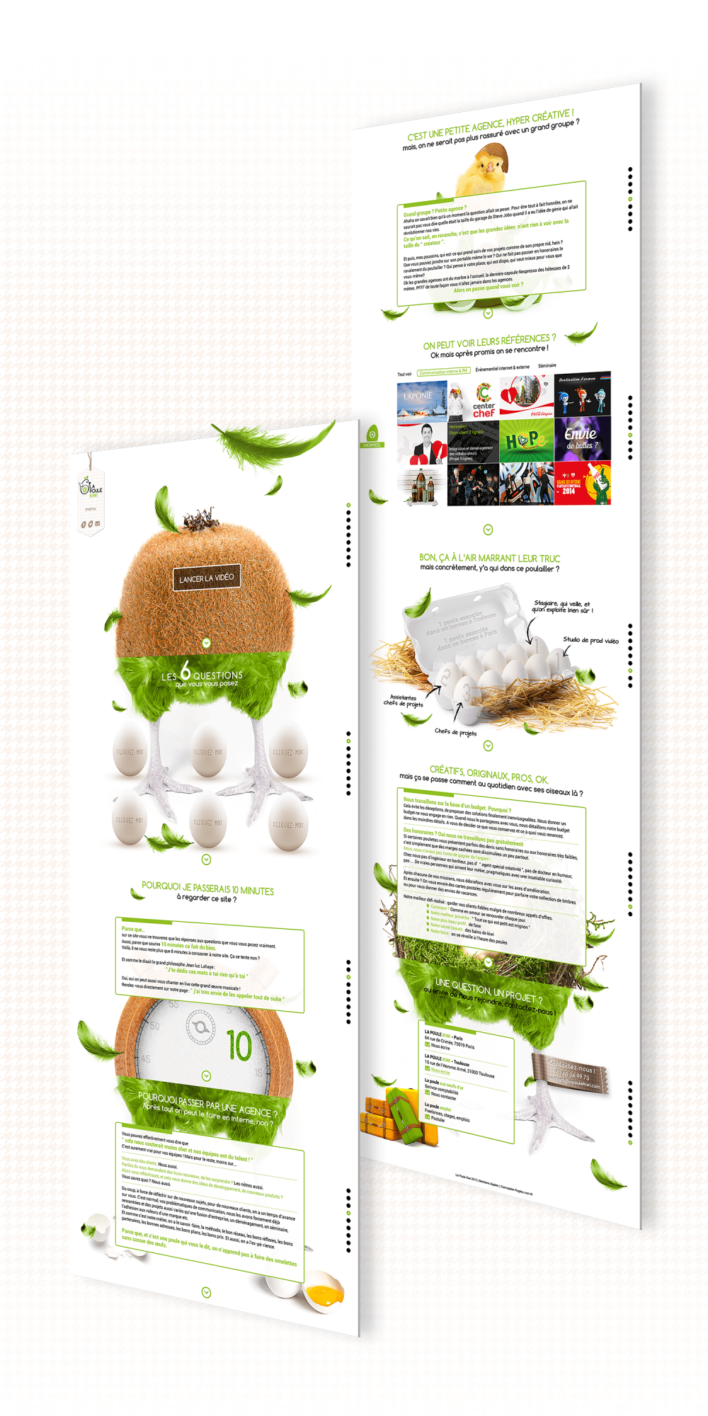 La poule kiwi - Réalisation du site internet et de l