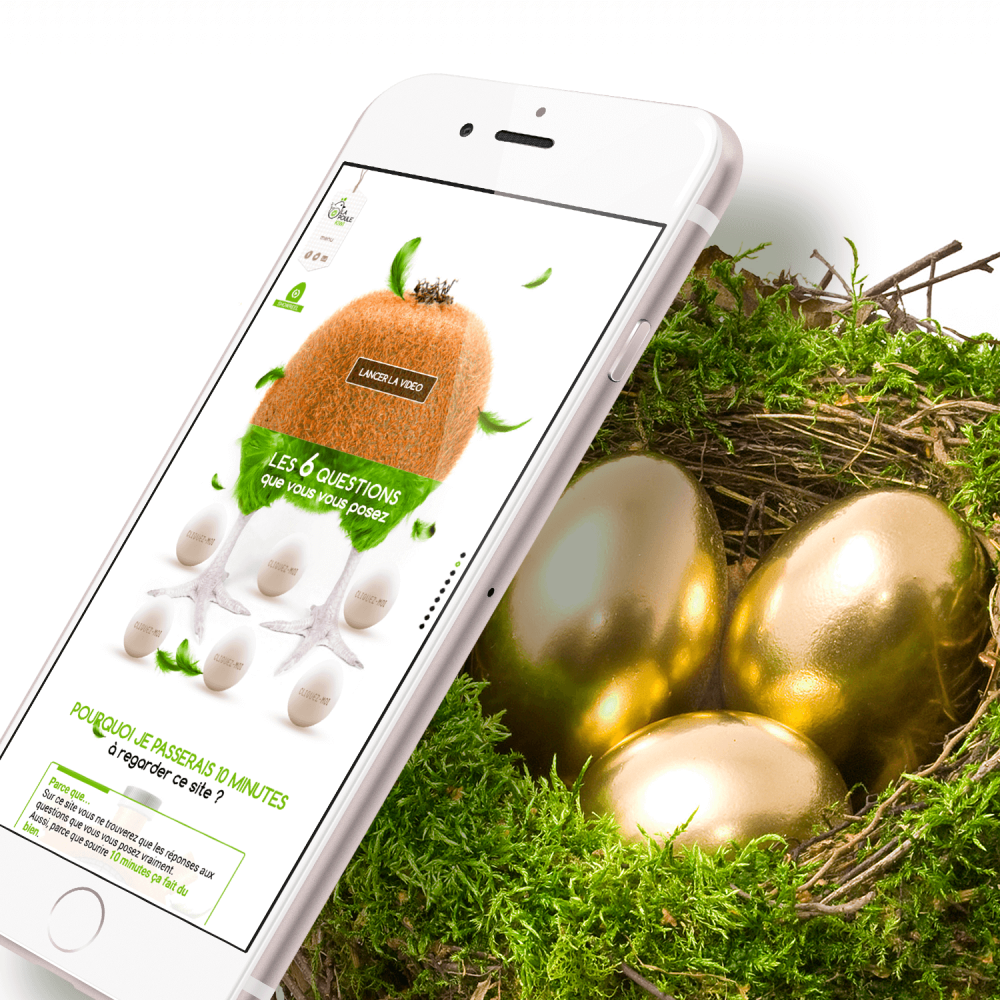 La poule kiwi - Réalisation du site internet et de l