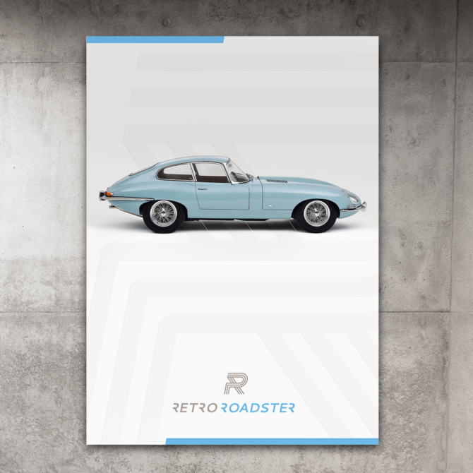 Identité visuelle pour Retro Roadster, un restaurateur de voitures de collection