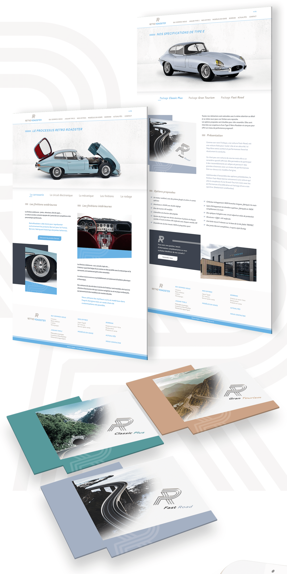Création du site internet pour Retro Roadster, restaurateur de voitures de collection