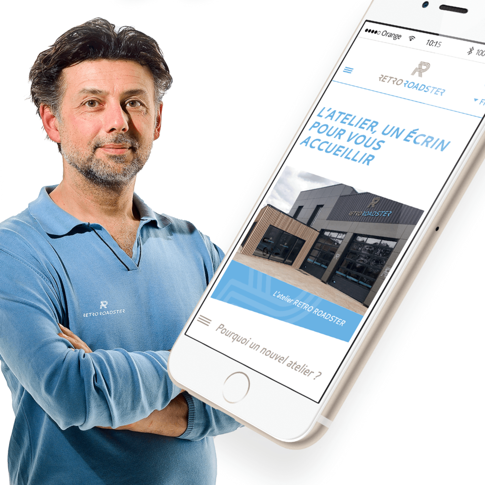 Création du site internet pour Retro Roadster, restaurateur de voitures de collection