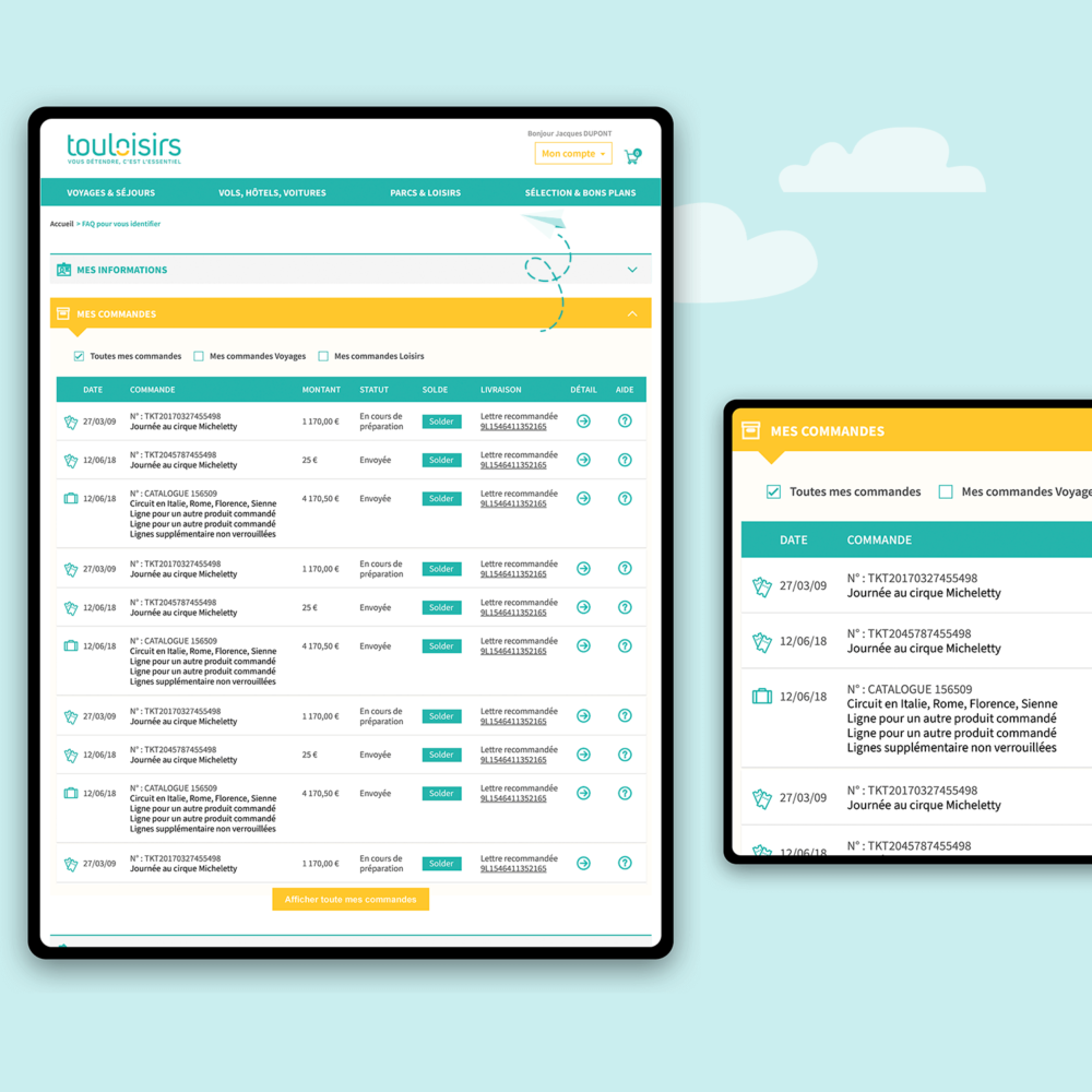 Design (UX & UI) des pages d