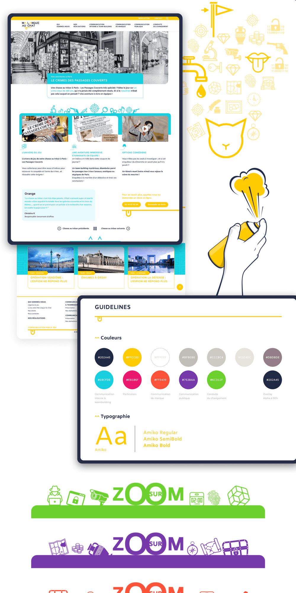 Design du site internet pour Ma Langue Au Chat