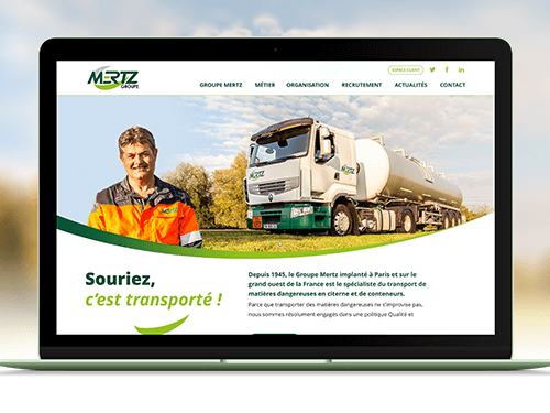 Groupe Mertz, site internet corporate