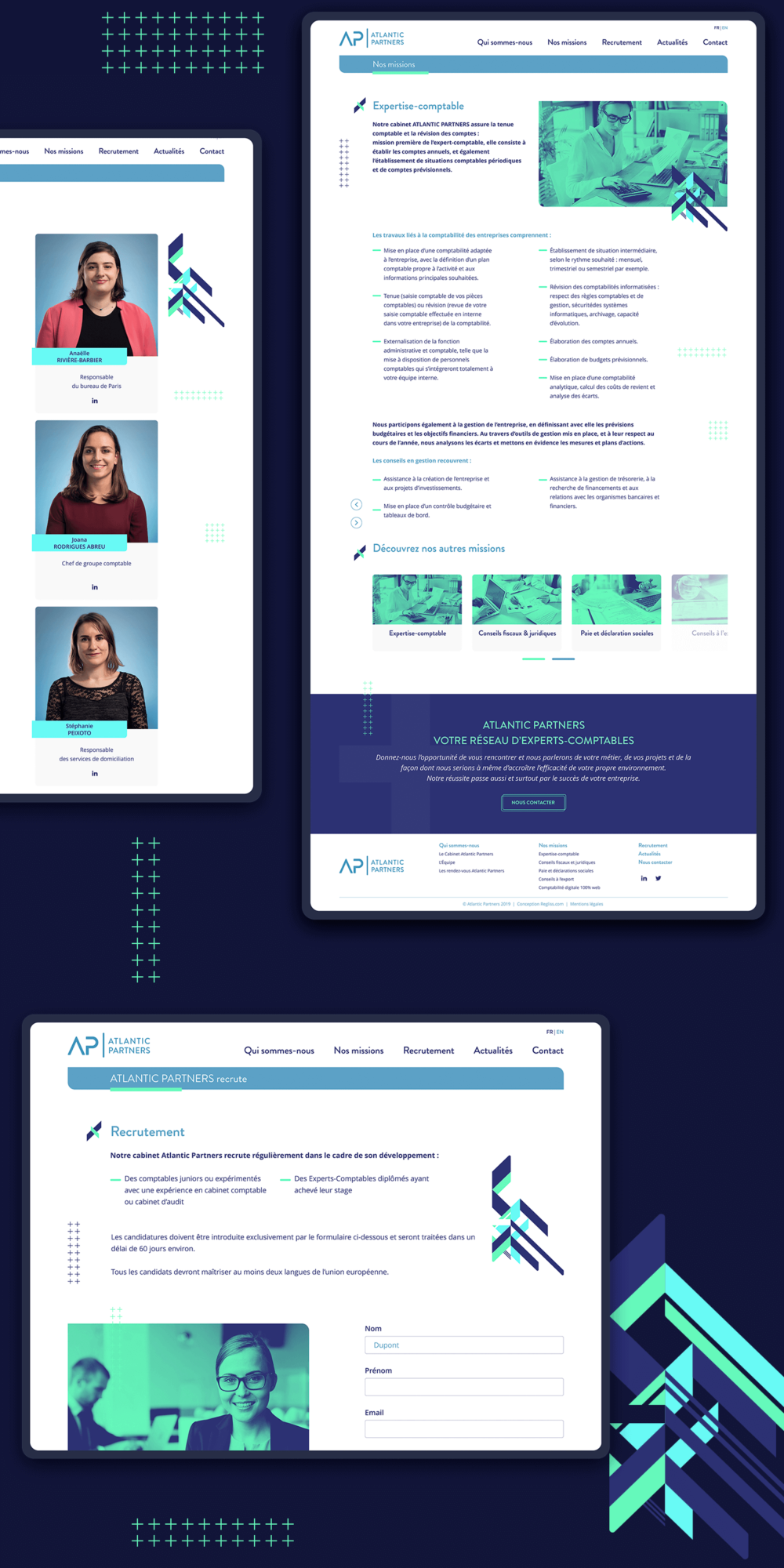 Design du site internet Atlantic Partners