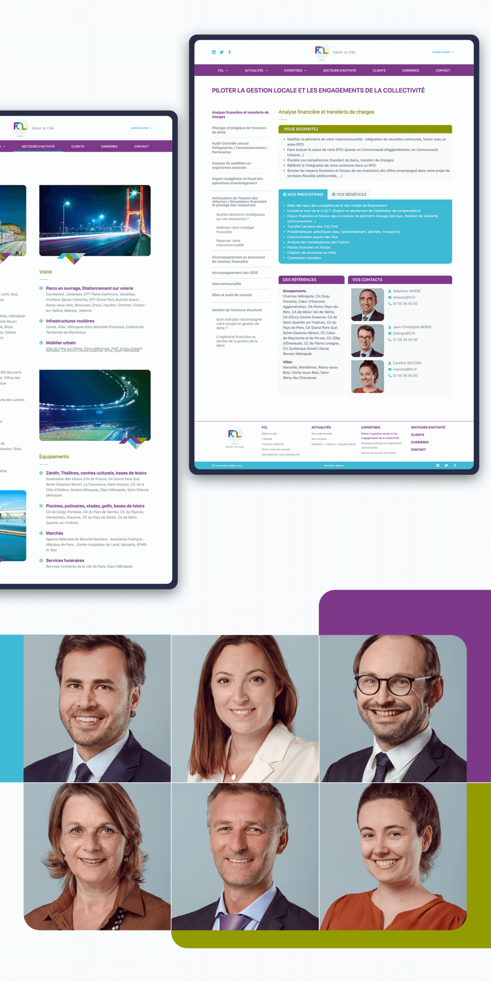 Design du site internet de FCL, cabinet de Conseil